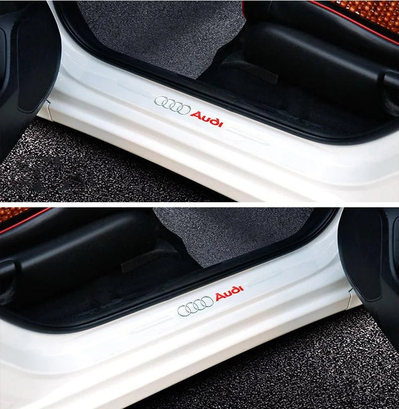 CarbonGrip PRO | Custom door sills stickers (limited white edition)